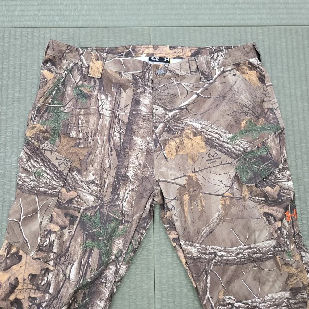Under‎ Armor Storm Hunting Pants Men's 42 x 32 Field Realtree Camo Cargo 1238327